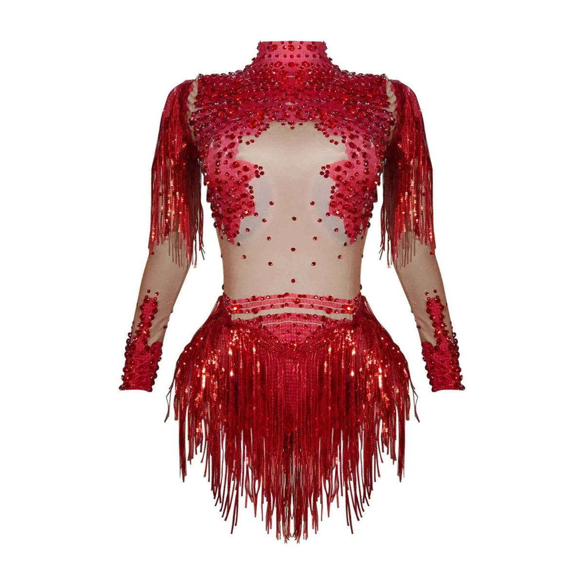 Custom rhinestones bodysuit tassels women Celebrate stage Team pole dance club party fashion leotard clothing