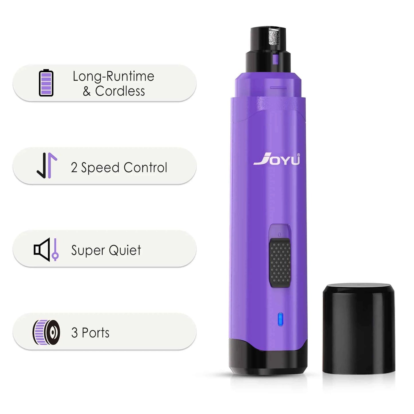 2-Speed Dog Nail Grinder  Enhanced Pet Nail Grinder Super Quiet Rechargeable Electric Dog Nail Trimmer Painless paws grooming