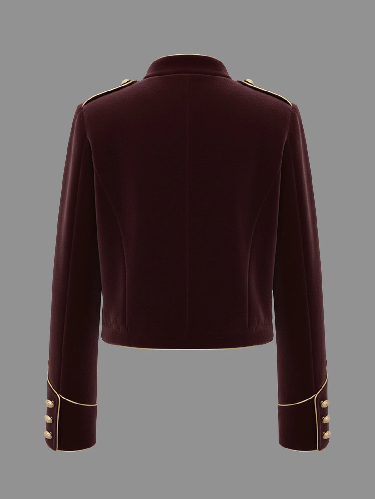 Modigirl Women's Velvet Wine Red Casual Jacket - Autumn/Winter