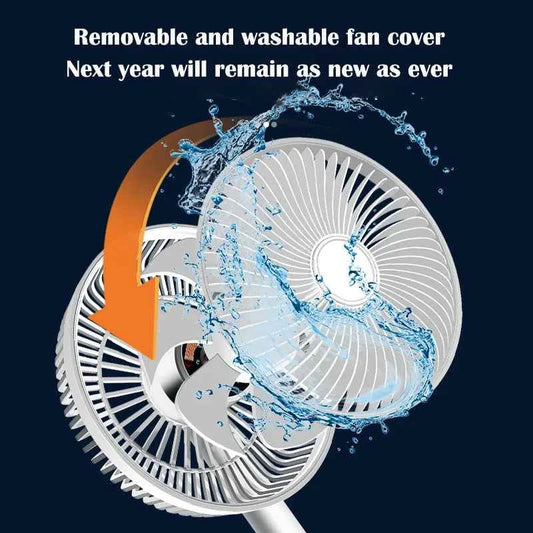 3600mAh USB Desk Fan 4 Speed Adjustable Desktop Table Fan with Strong Wind Quiet Operation Kipas USB Oscillating Fan
