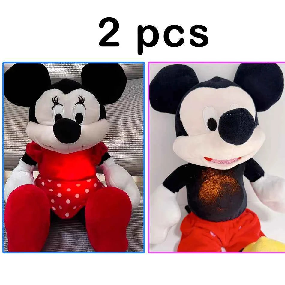 2025 hot Disney Lilo&Stitch Plush Doll Breath Child Peluche Soothes Toy Anime Baby Music Light Sleep Toys Pink Stitch Kid Gifts