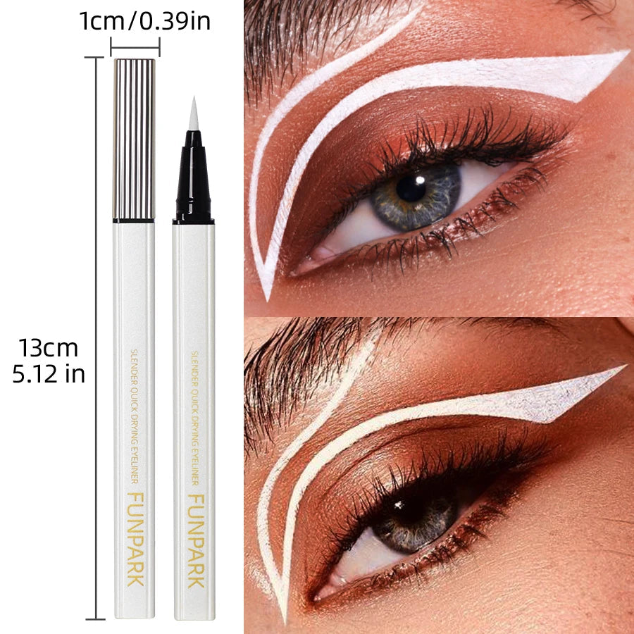 1PC Matte Liquid Eyeliner Waterproof Long Lasting Eye Pencil White Eye Liner Lying Silkworm Pen Makeup For Eyes Wonmen Cosmetic SS69