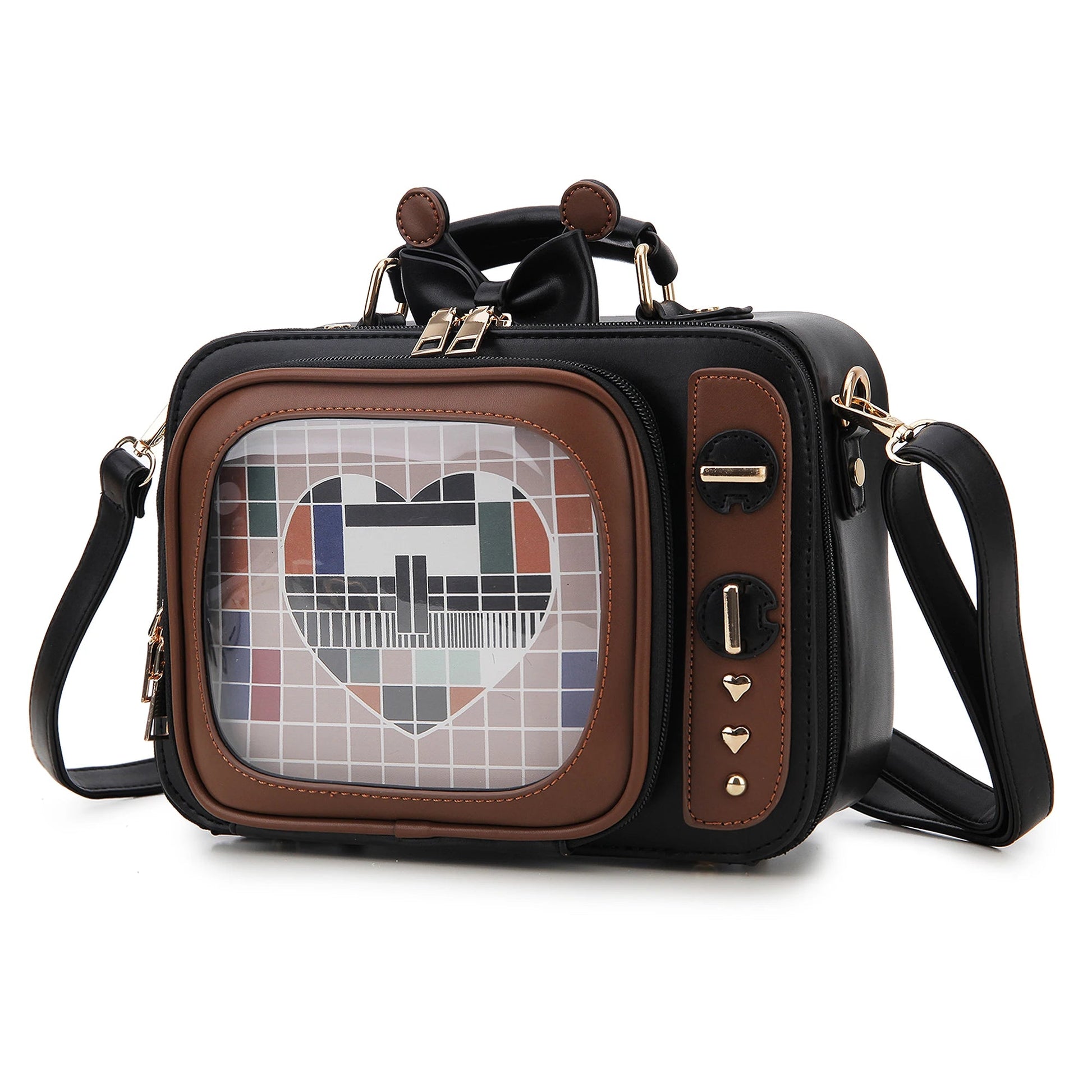 Novelty Tv Shape Ita Bag Retro Television Women Shoulder Bag Design Ita Backpack with Inserts Gilrs Crossbody Bag SS69