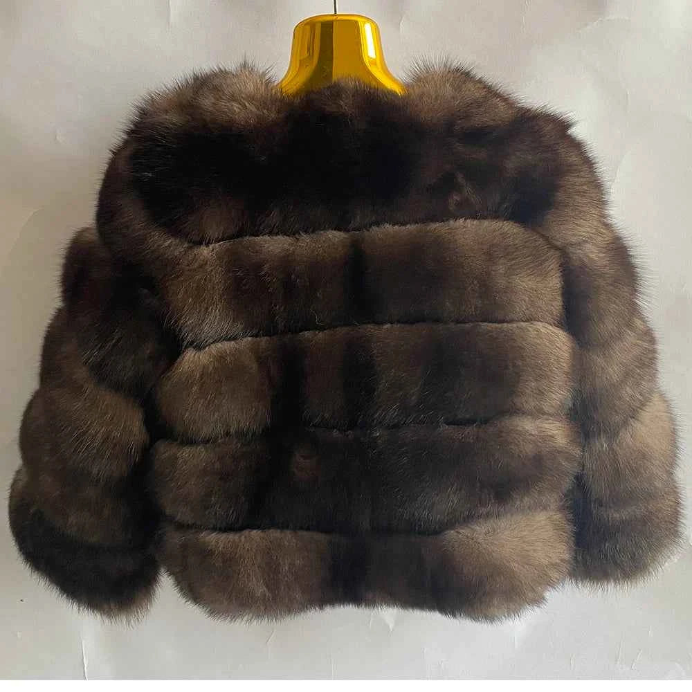 Winter Women's Cold Coat Top Fox Jackets For Women clothing Natural Real fox Fur Jacket Coats For Women Fur Jacket In Promotion