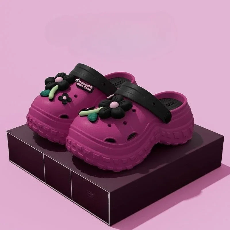 Slides Height Outside Sandals Korea Style Woman Slippers Non Slip Clappers Summer Footwear Top Designs New 39 Shoes for Women