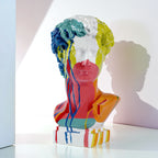 GUGUGUHOME David Head Resin Bust Sculpture - Modern Abstract Art