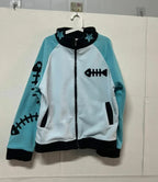 Japanese Punk Cat Ear Hoodie with Fish Bone Zip-Up