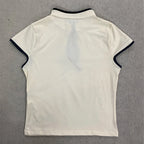 Women's Beige Chinese Style Cheongsam Blouse Vintage Mandarin Collar Short Sleeve Crop Top with Frog Button Keyhole Asymmetrical