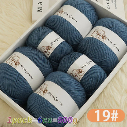 500g pure wool yarn fine count cashmere medium coarse yarn for making warm sweaters and scarves for autumn and winter