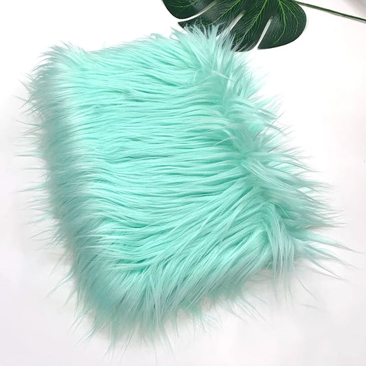 SS69 Faux Fur Fabric 8cm Long Pile 25x45cm Sheet for Cosplay and Patchwork
