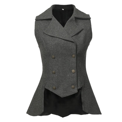 SS69 Women's Victorian Steampunk Tailed Vest Renaissance Polyester Waistcoat