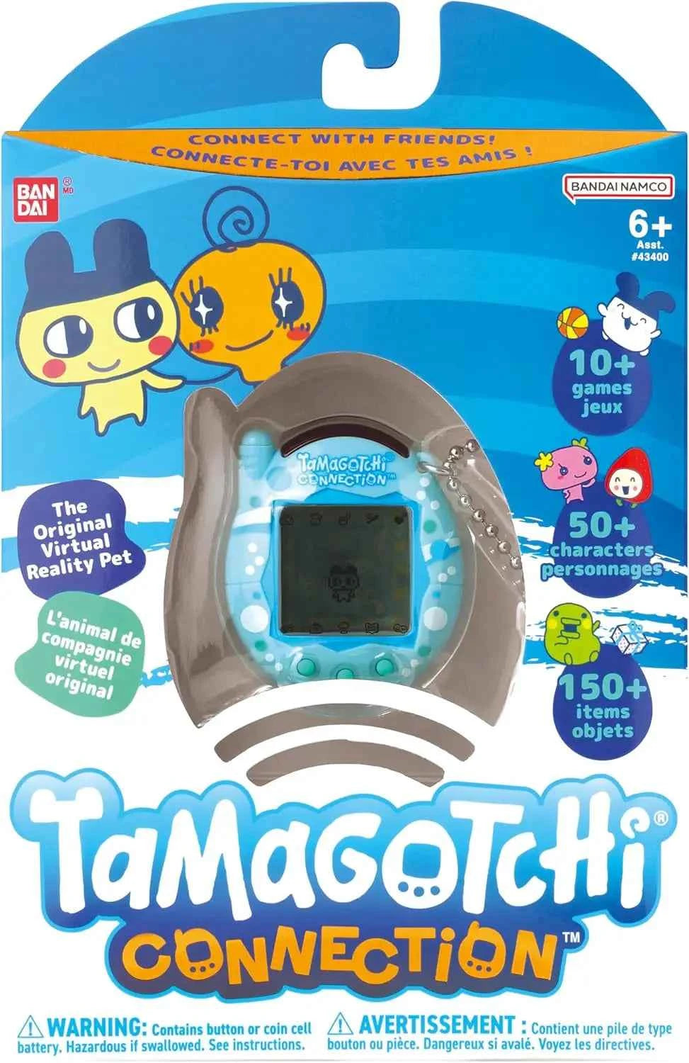 Bandai Tamagotchi Connection V3 Electronic Pet (Linked Ver.) - Elegant Bow/Blue Bubble New