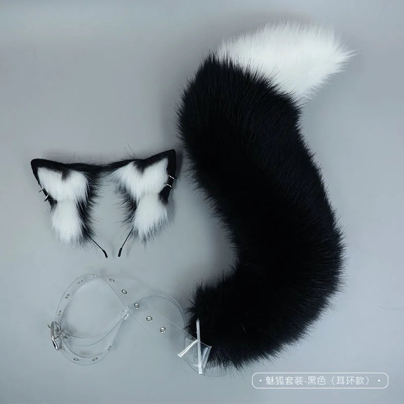 Handmade Faux Fur Fox Ears & Tail Cosplay Headband
