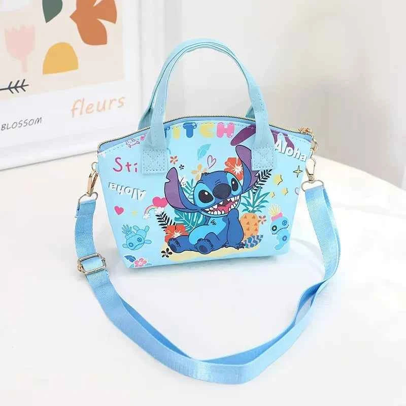 Disney Stitch New Women's Shoulder Bags Cute Kid's Handbag Large Capacity Cartoon Crossbody Bag For Girls
