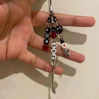 K-pop skz black and red mobile phone accessories