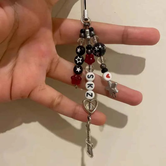 K-pop skz black and red mobile phone accessories