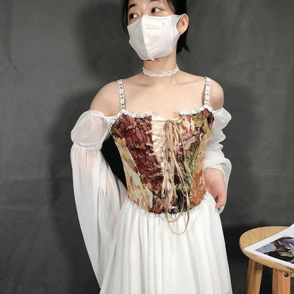 SS69 Lolita Corset Camisole Top - Y2K Underbust Body Shaper Polyester Blend