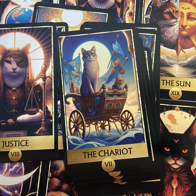 Cat tarot cards A 78-Card Deck Tarot Oracle Cards For Beginners Learning Fortune Telling Game Divination Tools For All Skill SS69