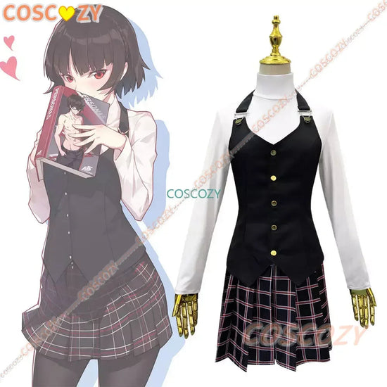 Game Cosplay Costume Queen Makoto Niijima Cosplay Costume Woman School Uniform Christmas Carnival Party Dress Wig Costumes SS69