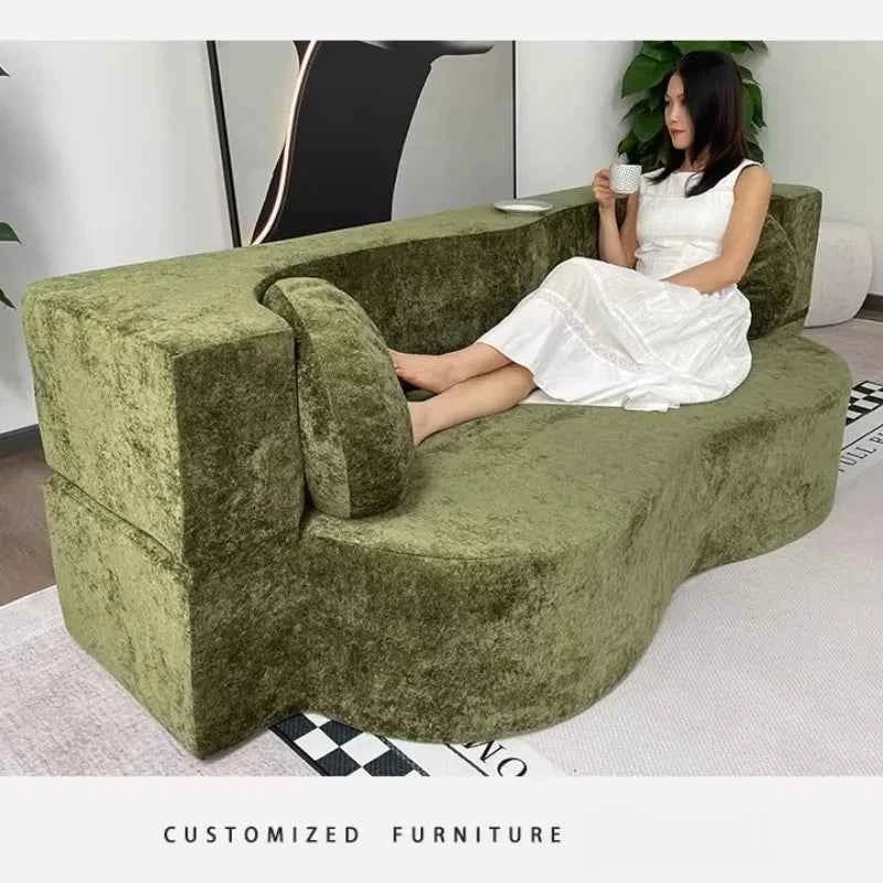 Living Room Sofas Vacuum Compression Sofa Pure Sponge Single Multifunctional Foldable Special Shaped Sofa Bed Furniture