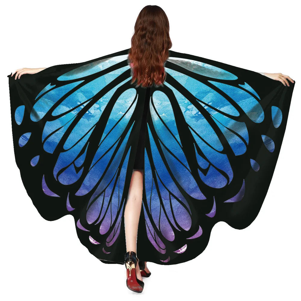 Adult Butterfly Wings Cape for Women Cosplay Costume