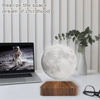 Mexllex Magnetic Floating Moon Lamp, 3D Printed Rotating LED