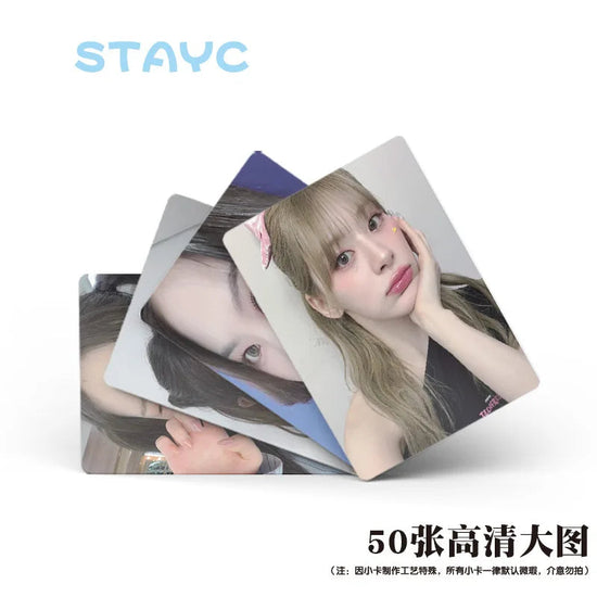 50 Cards / Set Stayc New Album Laser Card Lomo Card Girl Group Print Photo Card Beautiful Photo Fan Girl Gift Small Card Kpop SS69