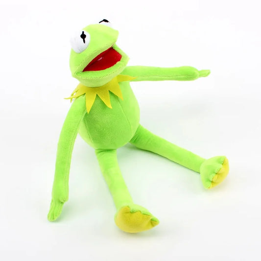 Anime Kermit The Frog Funny Kawaii Plush Doll Hand Puppet Schoolbag Frog Cute Plush Toy Ventriloquist Performance Props For Baby