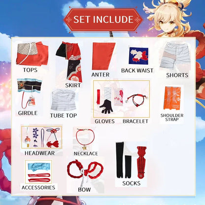 Genshin Impact Yoimiya Cosplay Costume Adult Carnival Uniform Wig Anime Halloween Party Costumes Masquerade Women Game SS69 108.69 Costume / XXL / Genshin Impact