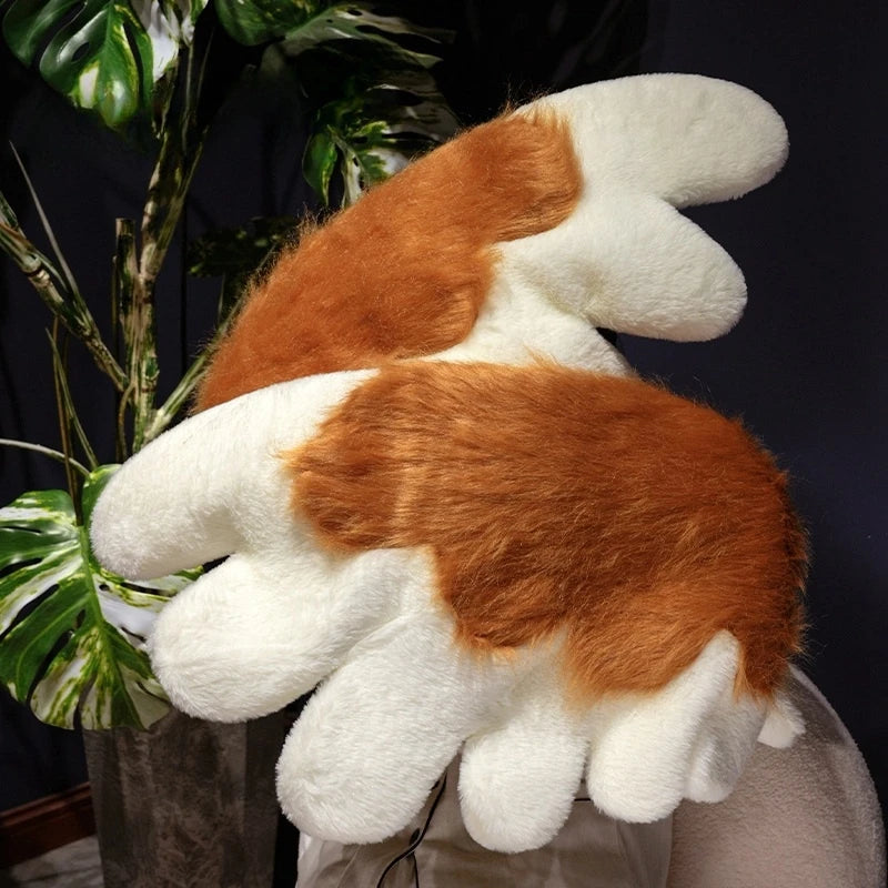 Fursuit Paw Gloves Boots Giant Wearable Wing Accessories Plush Toys Furry Cosplay Cat Bear Shoes Cute Fluffy Animal Manga Party SS69