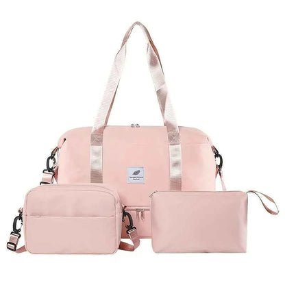 3PCS nylon travel bag set, large-capacity fashionable luggage bag, sports and fitness bag crossbody bag, suitable for daily use