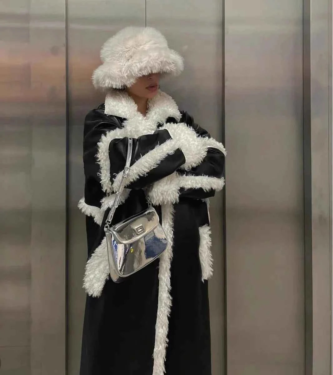 2025 Fluffy Faux Fur Bucket Hats Women Rabbit Fur Warm Thick Plush Winter Hat Lady Fashion Luxury Panama Furry Fisherman Cap Y2k