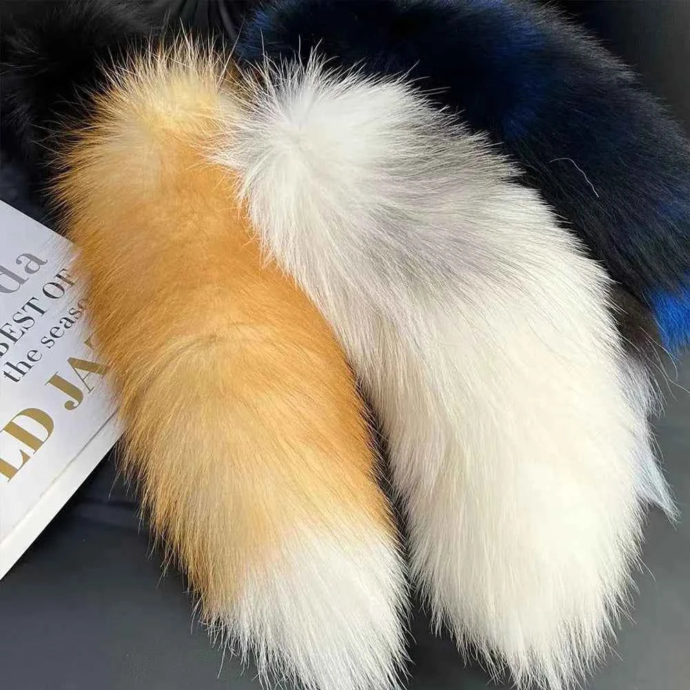 Huge Fluffy Faux Fur Fox Tail Keychain Therian Tail Fox Tail Keychain Fur Pendant Key Chain Keychain Pendant Gift for Women Girl