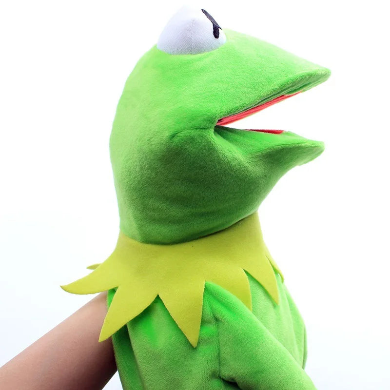 Anime Kermit The Frog Funny Kawaii Plush Doll Hand Puppet Schoolbag Frog Cute Plush Toy Ventriloquist Performance Props For Baby