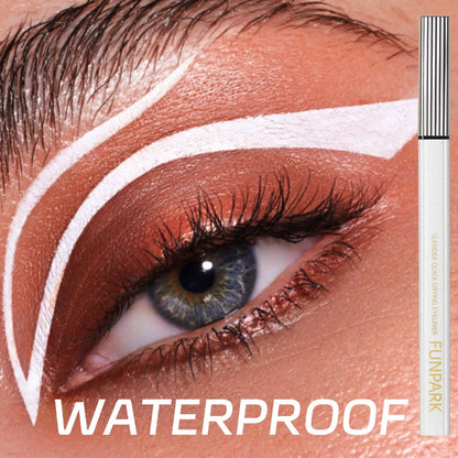 1PC Matte Liquid Eyeliner Waterproof Long Lasting Eye Pencil White Eye Liner Lying Silkworm Pen Makeup For Eyes Wonmen Cosmetic SS69 7.69 03