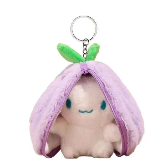 Funny Strawberry Carrot Rabbit Plush Toys Stuffed Into Fruit Transform Soft Animals Bunny Doll For Boys Girls Birthday Gift