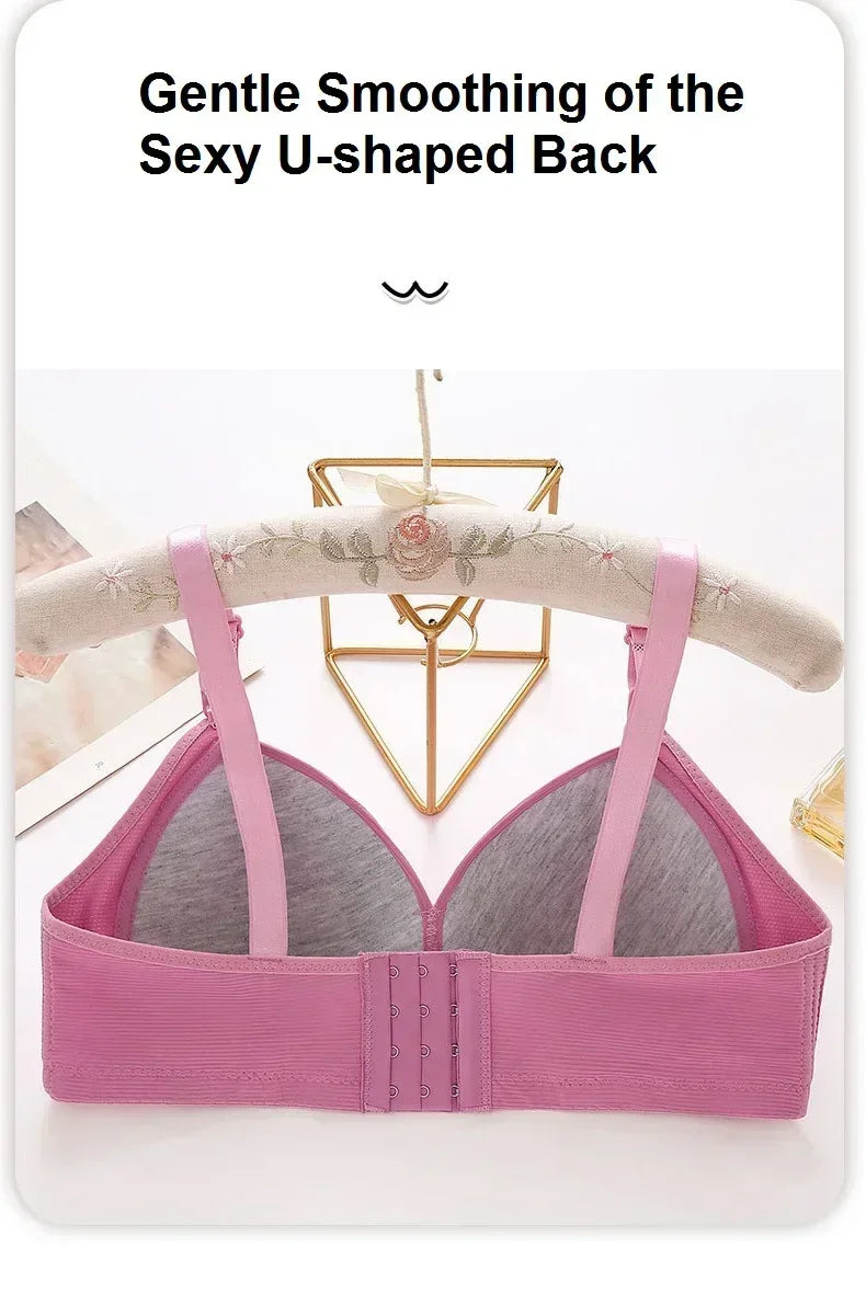 SS69 Cotton Full Cup Bra with Gathered Side Support and No Steel Ring