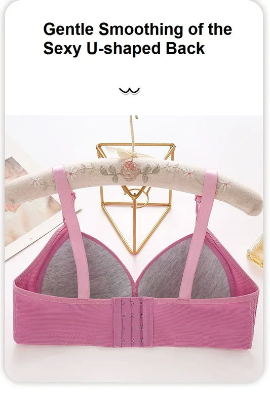 SS69 Cotton Full Cup Bra with Gathered Side Support and No Steel Ring