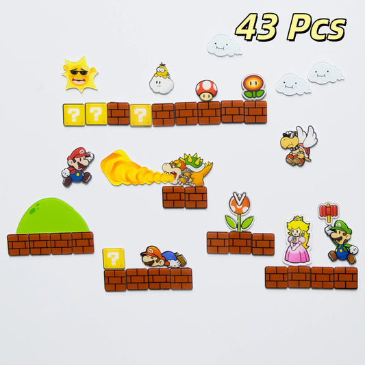 Cartoon Bros Fridge Magnet Home Kitchen Convenience Sticker Anime Photo Message Board Refrigerator Magnetic Stickers Home Dec