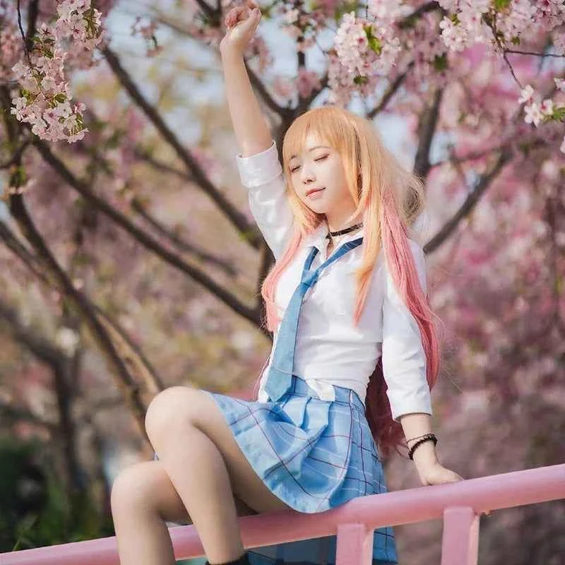 Kitagawa Marin Cosplay Anime mon déguisement chérie Kitagawa Marin Cosplay Costume robes uniforme boucles  Costume filles