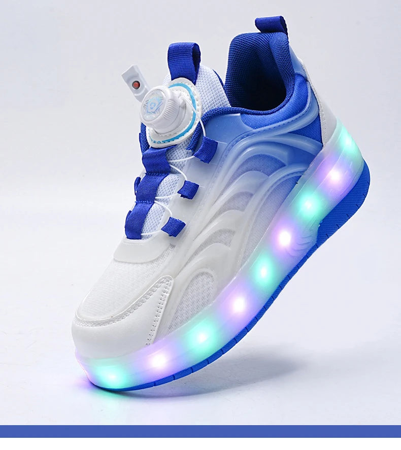 Children's LED Roller Skate Shoes with Two Wheels