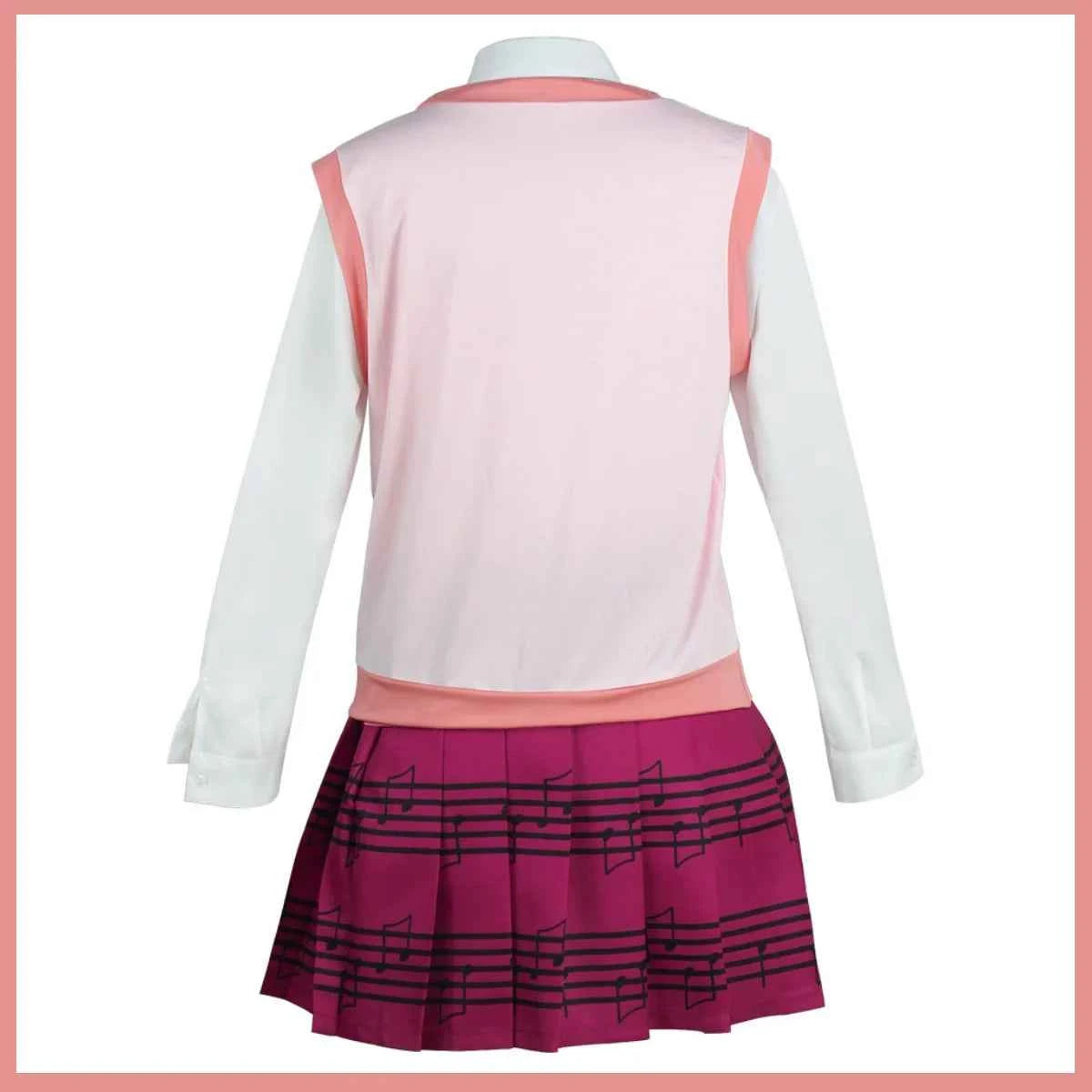Anime Game Kaede Akamatsu Cosplay Costume Korean Style Pink School Uniform Vest Gingham Wig Woman Sexy Carnival Party Suit