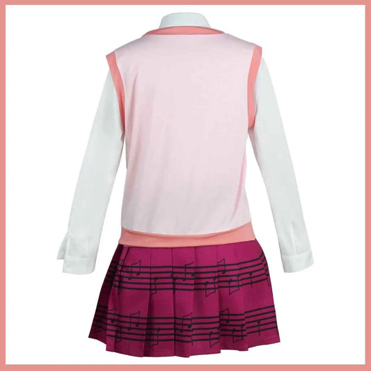 Anime Game Kaede Akamatsu Cosplay Costume Korean Style Pink School Uniform Vest Gingham Wig Woman Sexy Carnival Party Suit