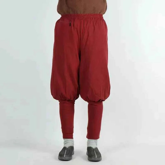 2023 Summer Cotton Cambric Monk Pants Buddhist Zen Lay Trousers Traditional Chinese Bottoms Buddha Shaolin Monk Kung Fu Pants