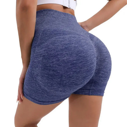Women Yoga Shorts High Waist Butt Lifting Workout Fitness Tights Tummy Control Gym Running Stretched Pants Casual Sportswear SS69