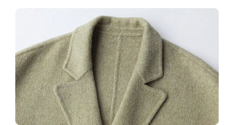 CHIC VEN Women's Wool Blend Double-Breasted Coat
