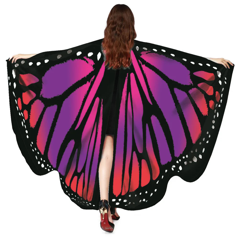 Adult Butterfly Wings Cape for Women Cosplay Costume