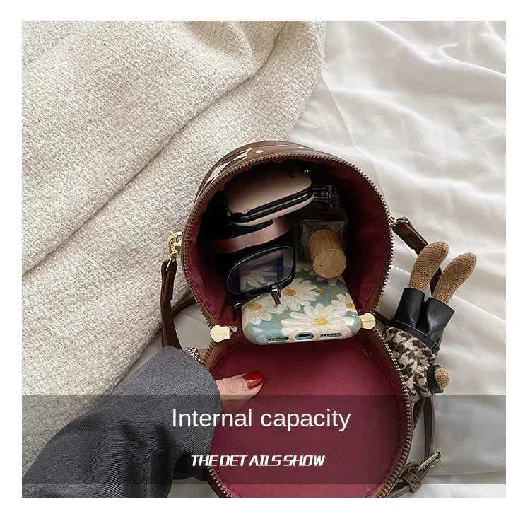 Women's Bag for Women Fashion Luxury Designer Zipper Small Handbags For Women Leather Bucket Shoulder Bag 2023 New Trend Pendant