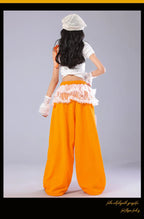 Girls Off Shoulder Crop Top & Cargo Pants Set