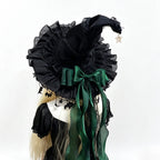 Fashion Halloween Witch Hat Gothic Dark Wizard Cap Lolita Cosplay Accessories Costume Headwear Party Photo Prop Festival Gift